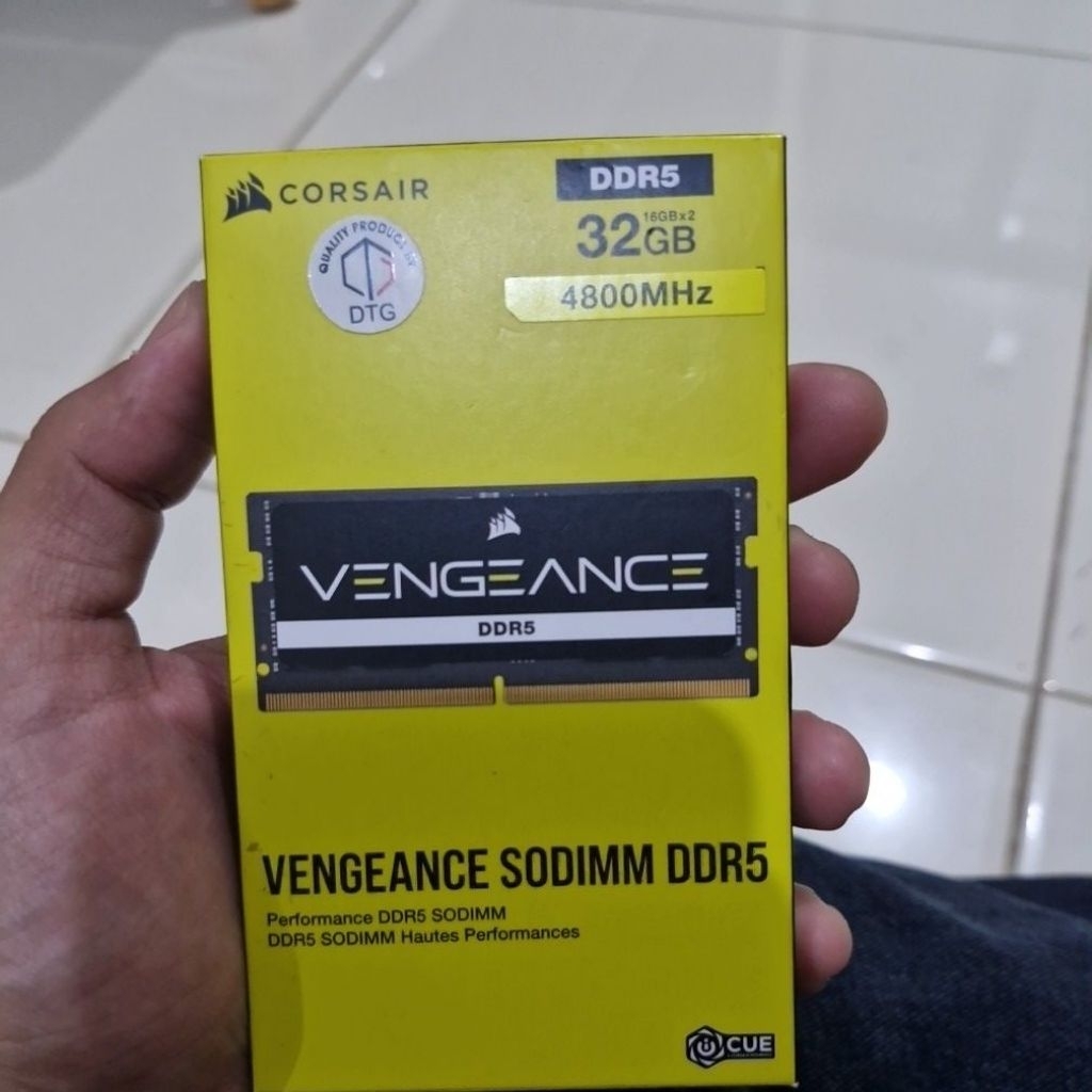 Ram Sodimm 2x16Gb DDR5 4800 Corsair Vengance