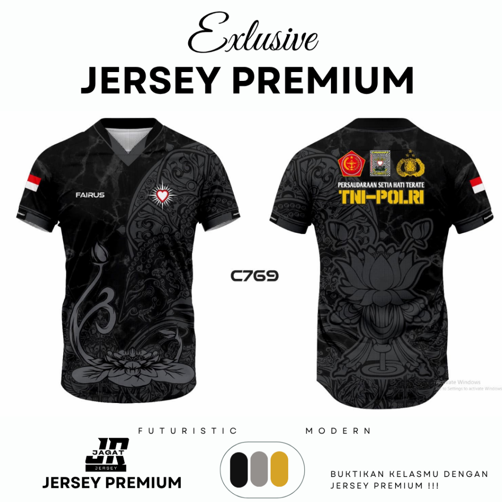 KAOS JERSEY PSHT TNI POLRI BAHAN PREMIUM FULL PRINTING FREE CUSTOM