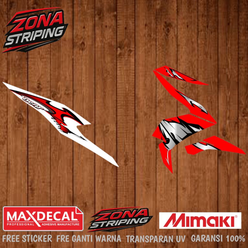 Striping Beat Deluxe Led 2020/2021 Transparan Variasi Varky Terbaru