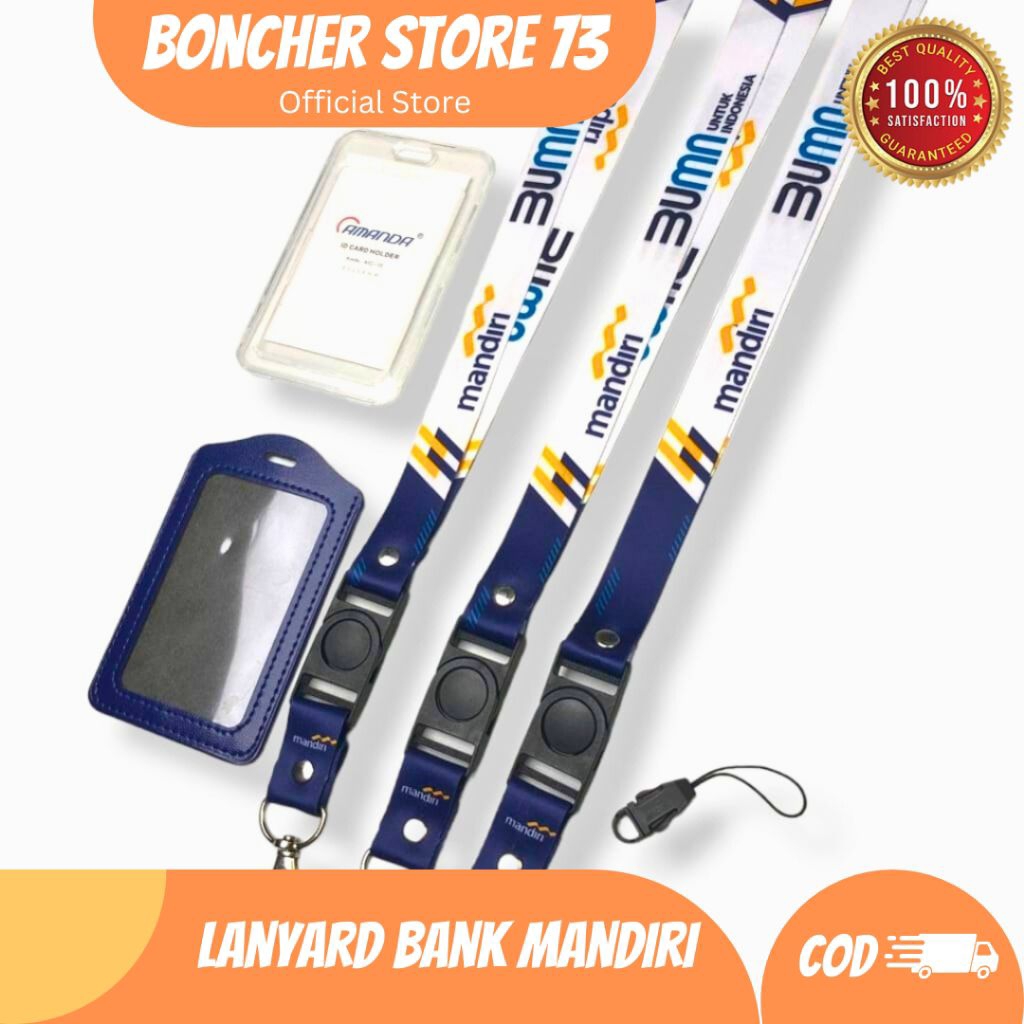 

Bank MANDIRI Tali ID Card Lanyard Printing Full Colour