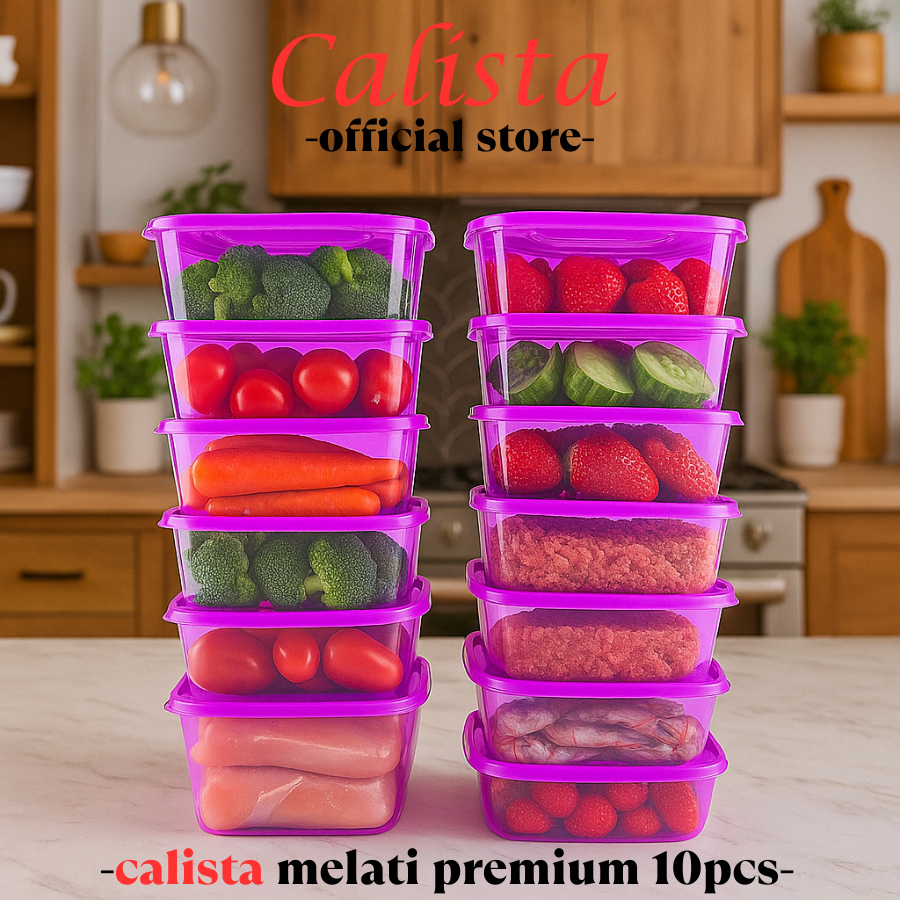 [ CALISTA ] TOPLES PLASTIK BENING KOTAK SEALWARE CALISTA MELATI SET ISI 10PCS FOOD CONTAINER PREP KU