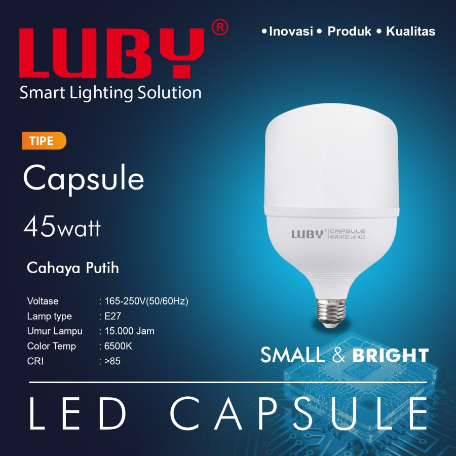 Lampu LED Luby 45 Watt/Bohlam LED Merk Luby 45 Watt/LED Luby 45 watt