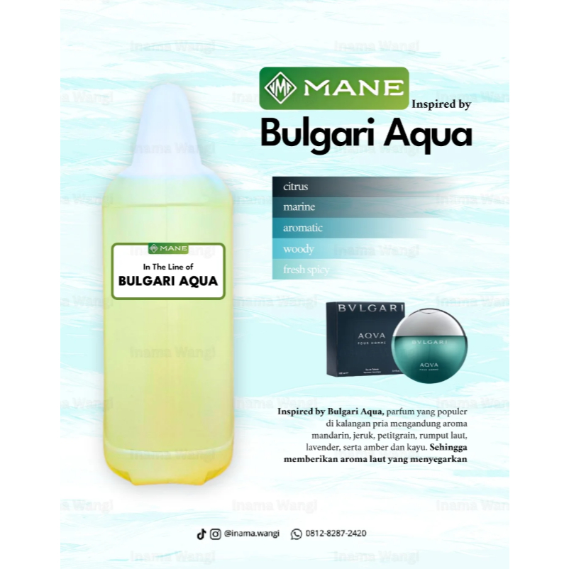 MANE INSPIRED BY  BULGARI AQUA  ( 1000 ML, 500 ML, 250 ML)