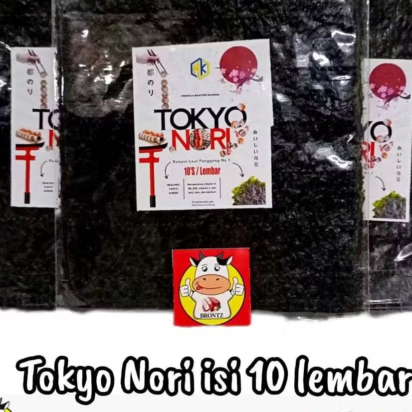 

TOKYO NORI ISI 10 LEMBAR - Rumput Laut Siap Makan - Frozen Food - BRONTZ JOGJA
