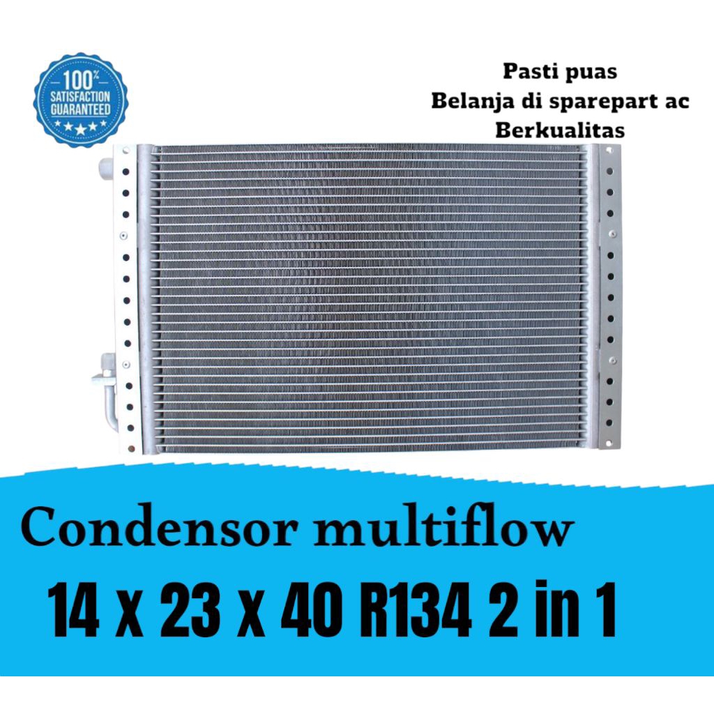 condensor kondensor multiflow 14 x 23 x 40 R134 universal 2 in 1 condensor kali kalian ac mobil ELF