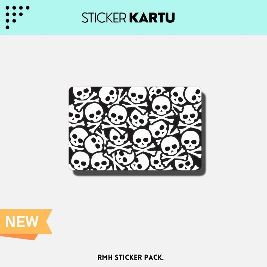 

Sticker Kartu ATM | Flazz | E-M0ney / Skin Card / Garskin Kartu || Tema Skull