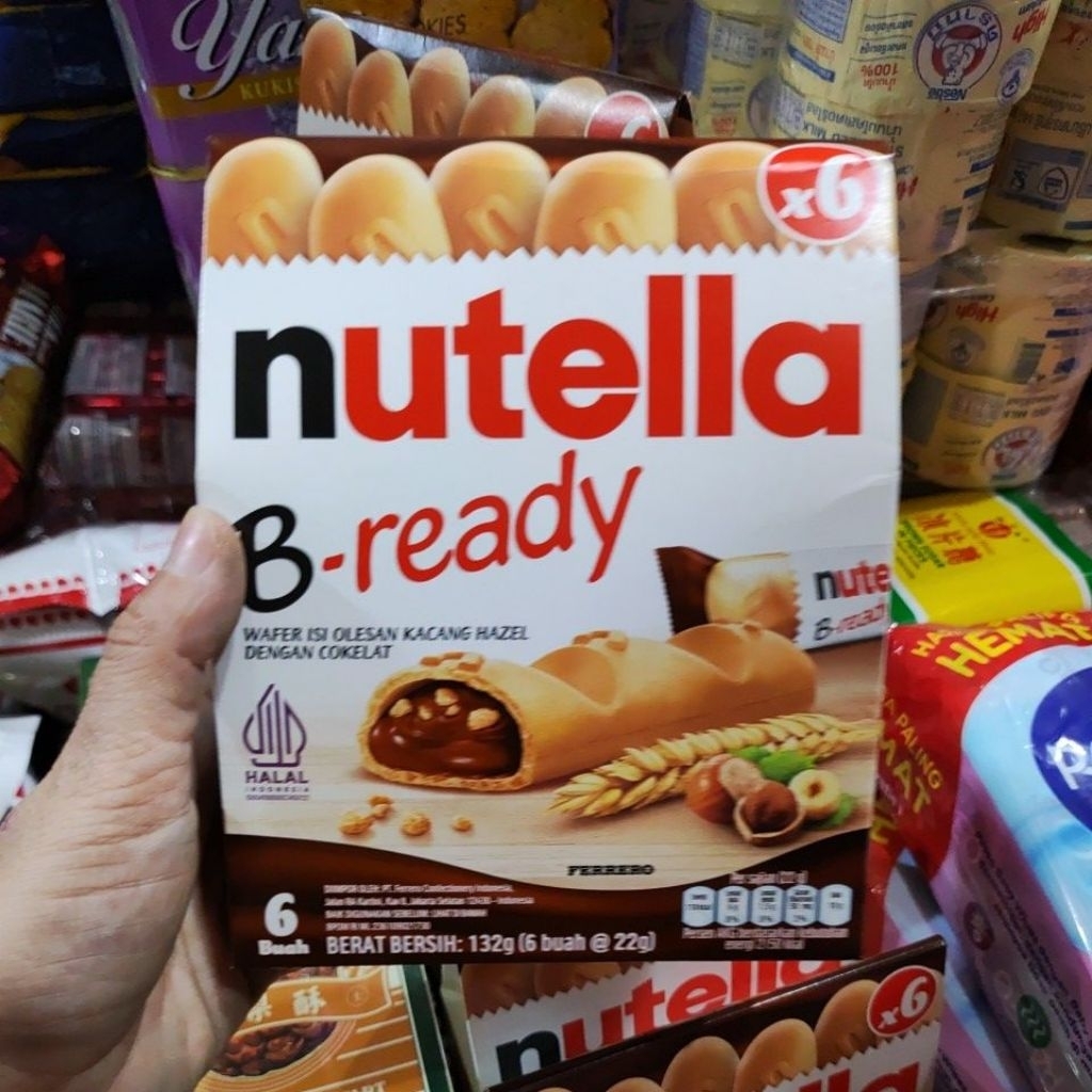 

Nutella B Ready wafer biskuit 132gr renyah isi 6pcs