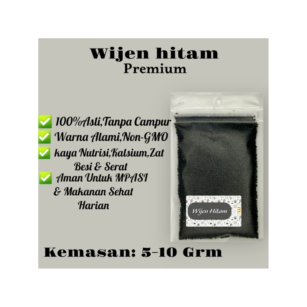 

Wijen Hitam Premium Murni Alami Tanpa campuran Non-GMO
