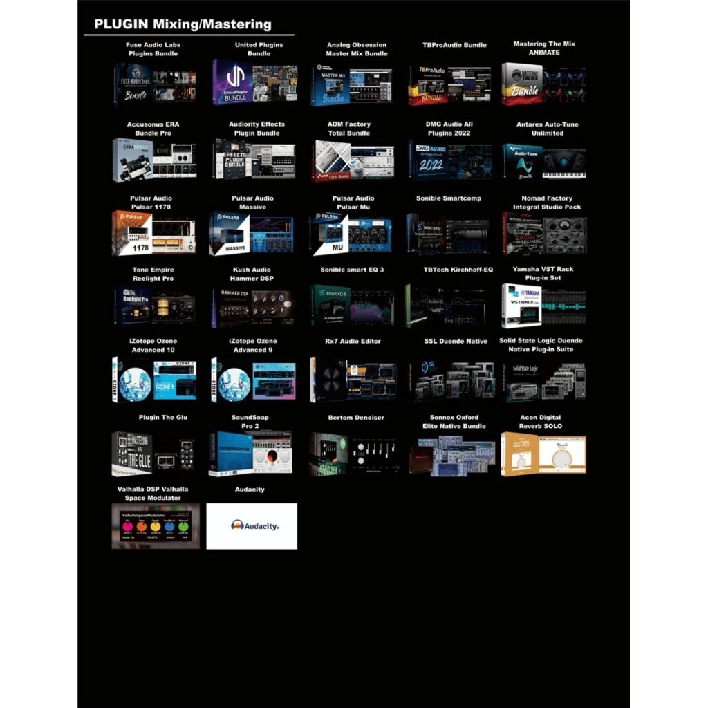 SOFTWARE RECORDING | PLUGIN MIXING MATERING | VST INSTRUMENT DAN LIBRARY