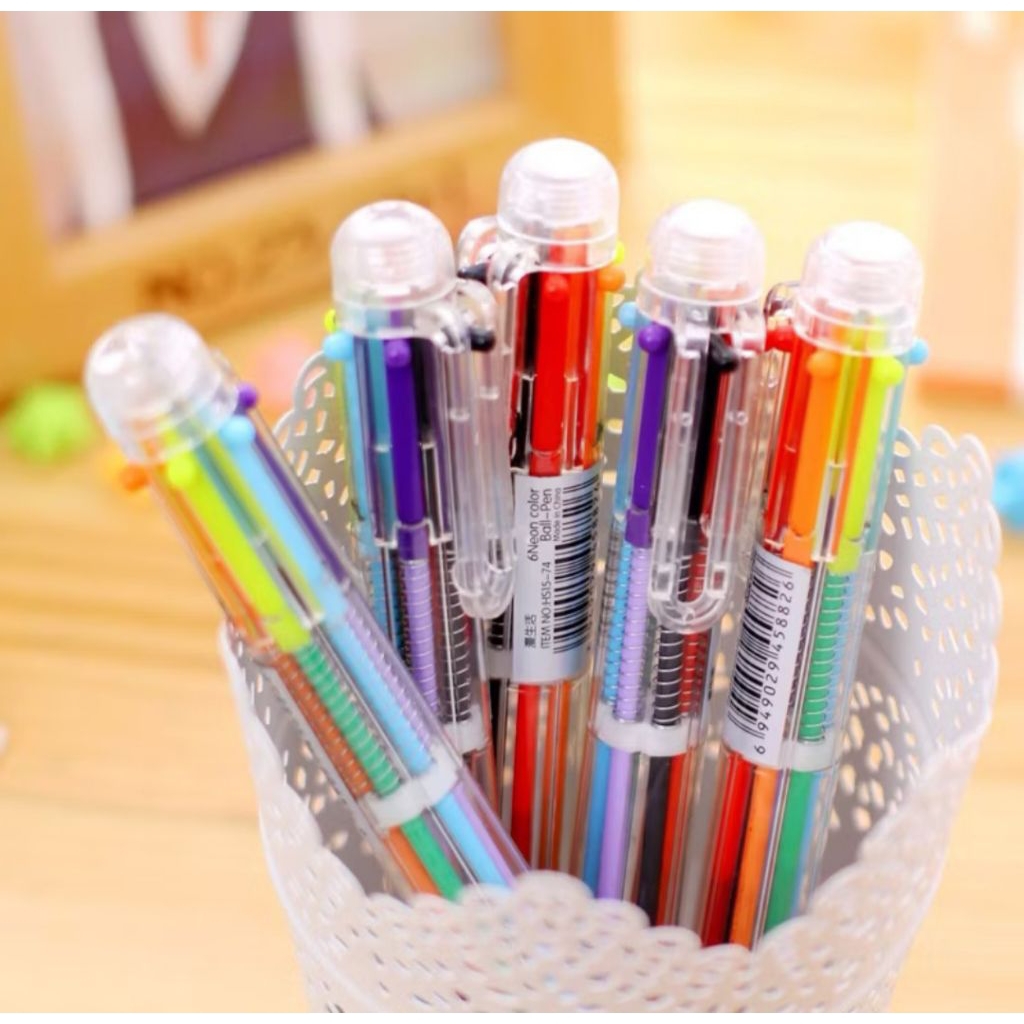 

Pulpen Transparan 6 Warna