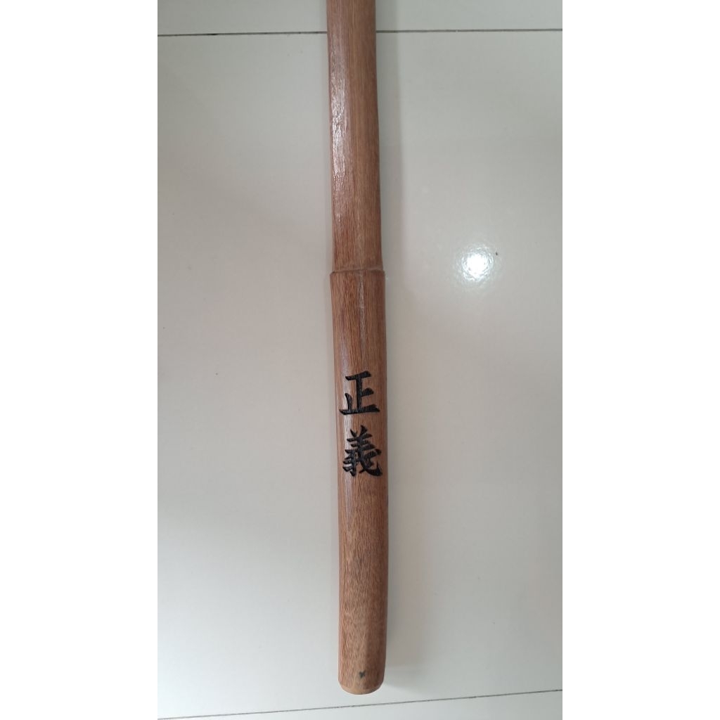 BOKEN / BOKUTO HANDLE BULAT (PEDANG KATANA KAYU BENGKIRAI UNTUK LATIHAN)