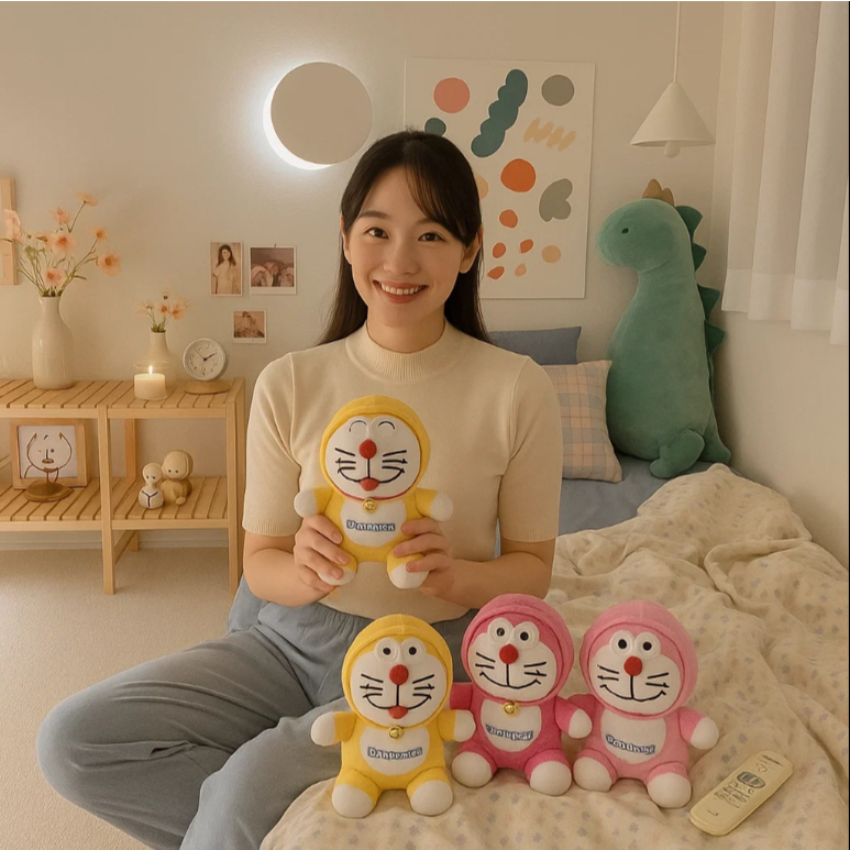 Boneka Doraemon Warna Warni 20cm Boneka Lucu Murah