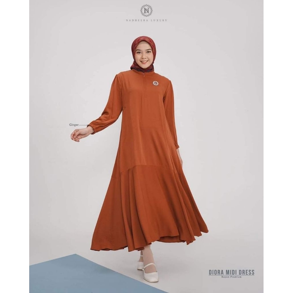DIORA MIDI DRESS PROMO NADHEERA LUXURY✅