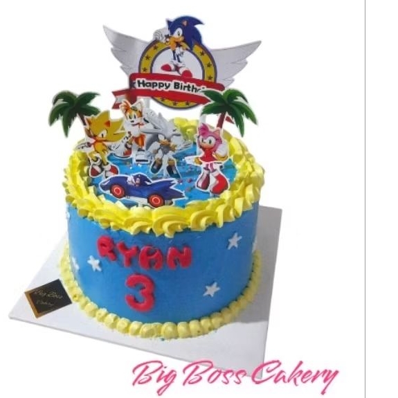 

SONIC THE HEDGEHOG CAKE BUTTECREAM