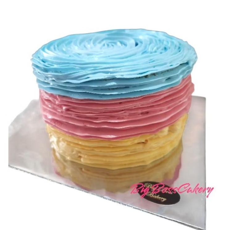 

OMBRE SIMPLE SMASH BABY CAKE BIRTHDAY KUE ULTAH POLOS BUTTERCREAM