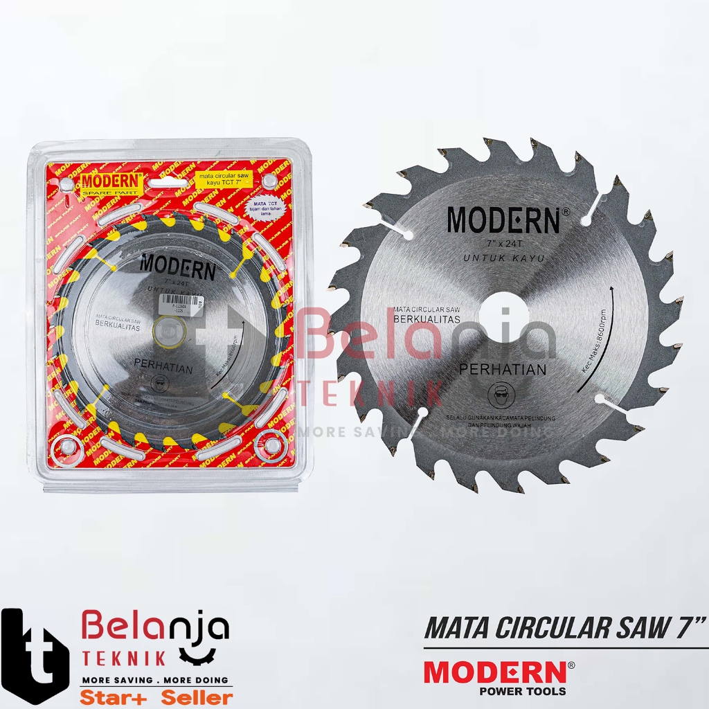 Mata Pisau Kayu Circular Saw Blade 7" × 24 T Modern Mata Potong Kayu Circular Saw 7 Inch 24T