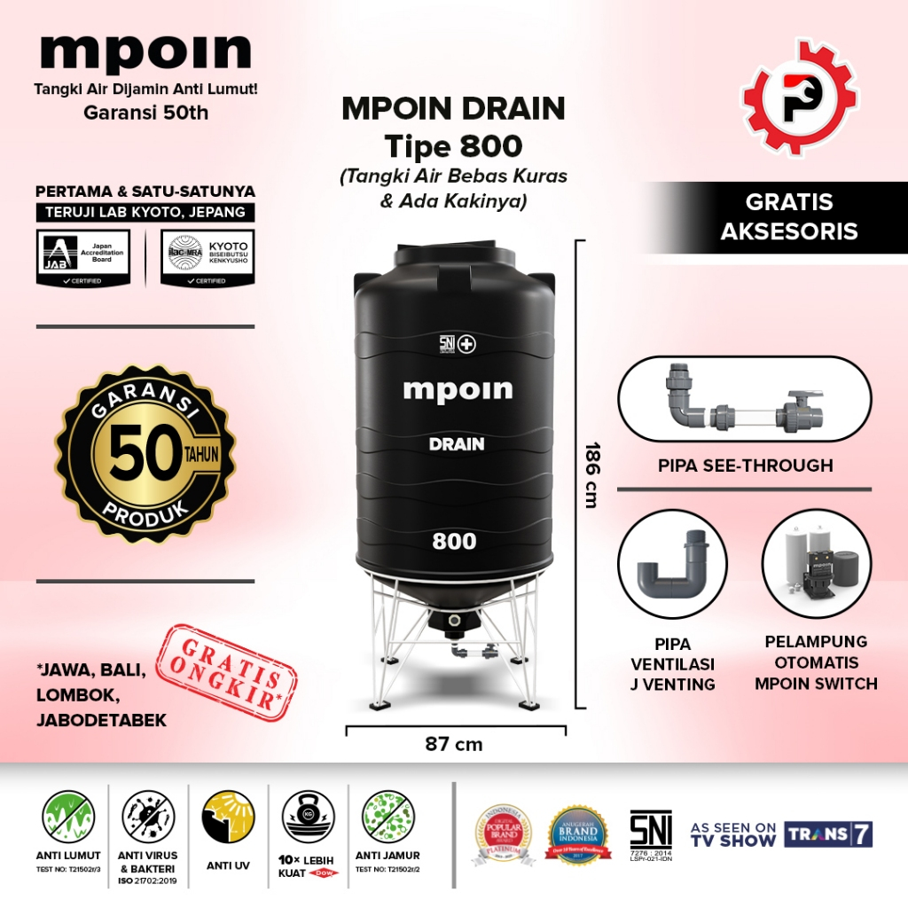 MPOIN D800 750L DRAIN SERIES TANDON AIR/TOREN AIR/TANGKI AIR
