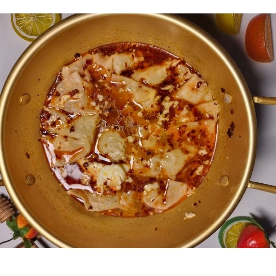 

Pangsit kuah/goreng ikan kakap & tenggiri + Chilli oil