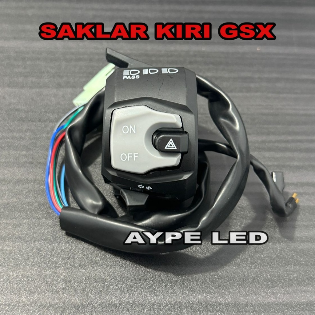 Saklar Stang Kiri 4 in 1 GSX 1000 Holder Plus Hazard Dim Beam Projie Biled Plus sein on off klakson