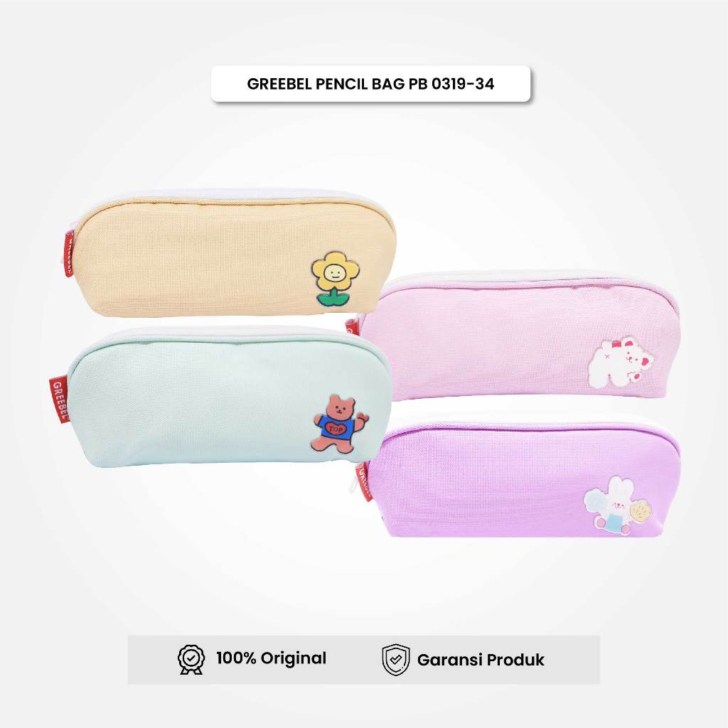 

GREEBEL Kotak Pensil Lucu / Pensil Case Aesthetic / Tempat Pensil Pastel / Pensil Bag Oval 0319- 34