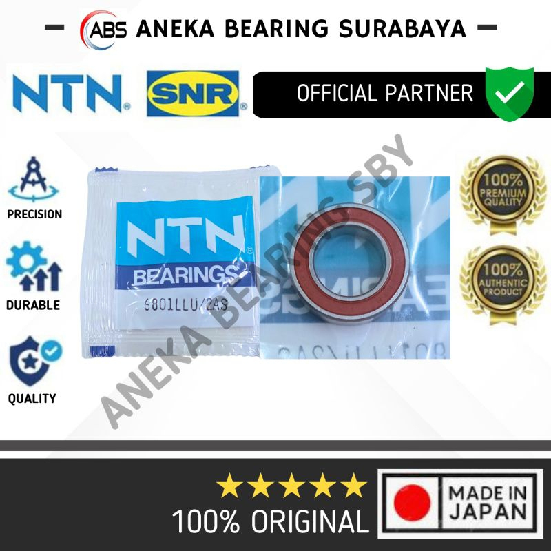 BEARING 6801 LL NTN JEPANG 6801LL 2RS RODA PINTU