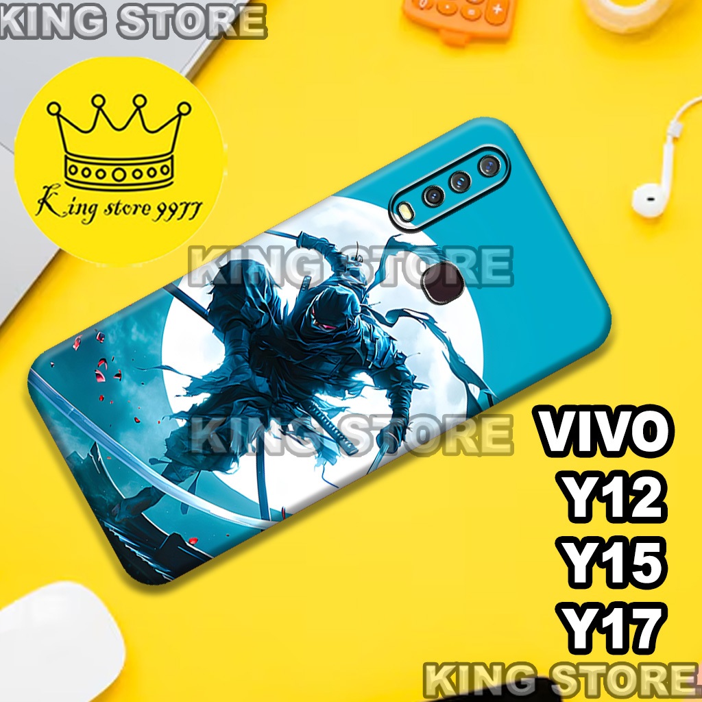 (KS9)  Softcase karet untuk VIVO Y12 - Y15 - Y17 Motif gambar karakter Samurai/casing VIVO Y12 - Y15
