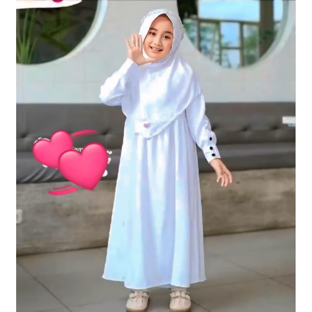 Gamis anak bahan rajut knit umur 3-12 tahun/ gamis anak polos/ gamis anak terbaru