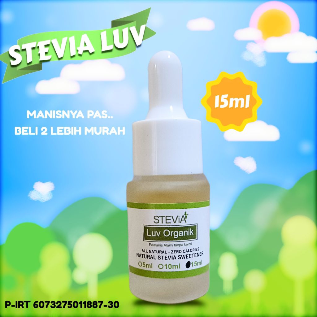 

Stevia tetes Luv Organik 15ml | Gula Alami | Untuk Diet, Diabetes, & Gaya Hidup Sehat