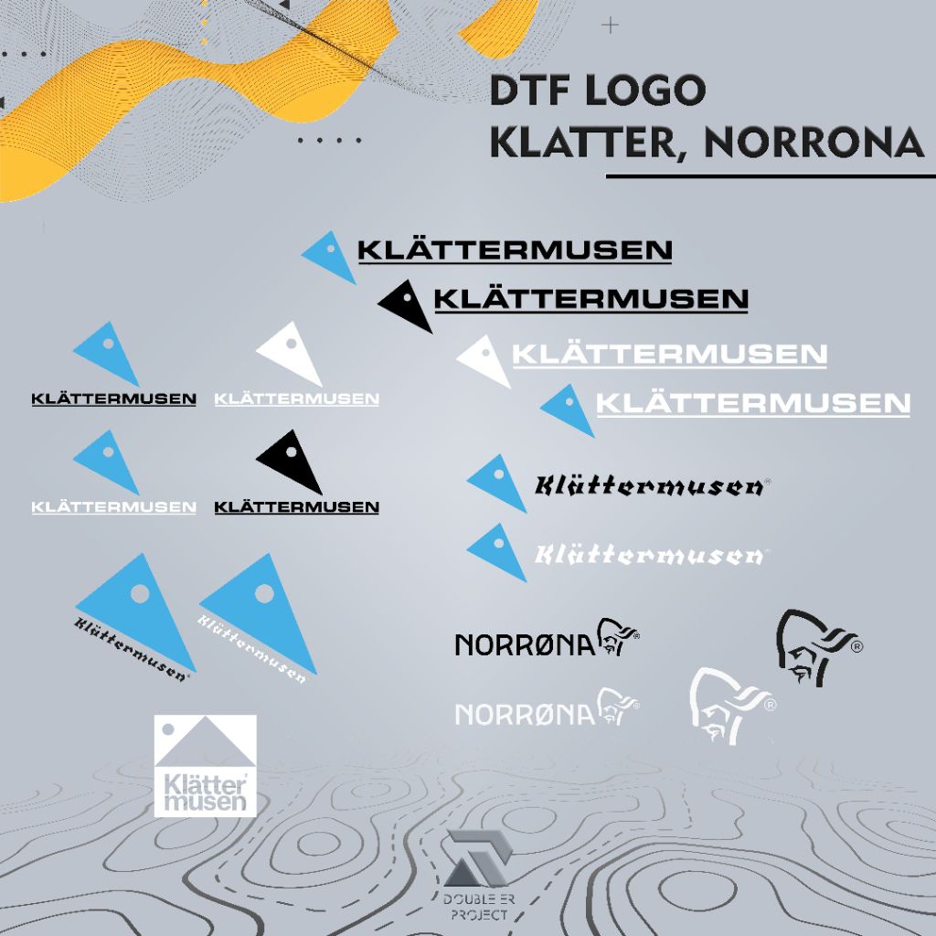 Stiker Sablon Setrika DTF Logo Outdoor Klattermusen Norrona