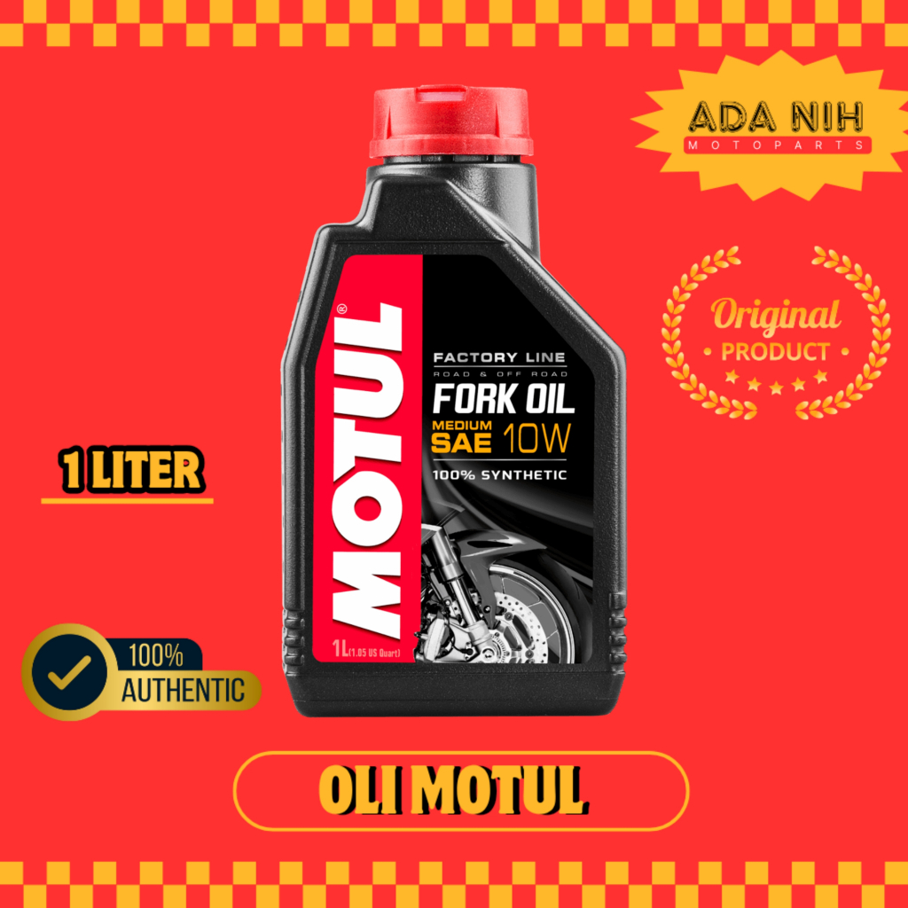 OLI MOTUL SHOCK DEPAN FORK OIL LIGHT & MEDIUM 5W DAN 10W 1L OLI SHOCKBREAKER MOTUL