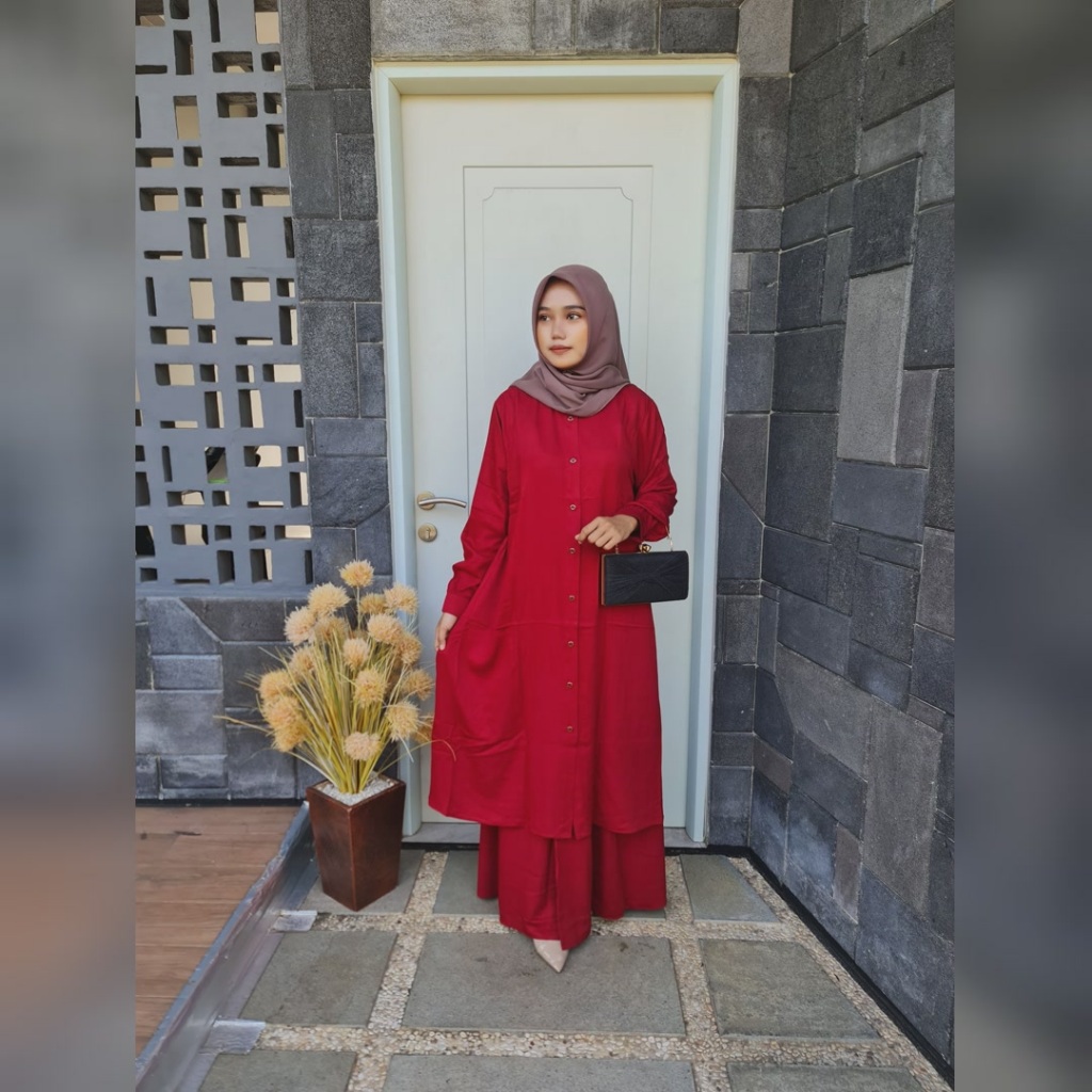 Setelan Rok Polos Bahan Twill Terbaru Ori Beebatik Pekalongan