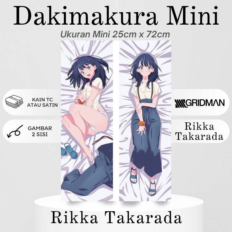 DAKIMAKURA Mini RIKKA TAKARADA SSSS Gridman - Sarung bantal Mini Waifu Anime SSSS.Gridman