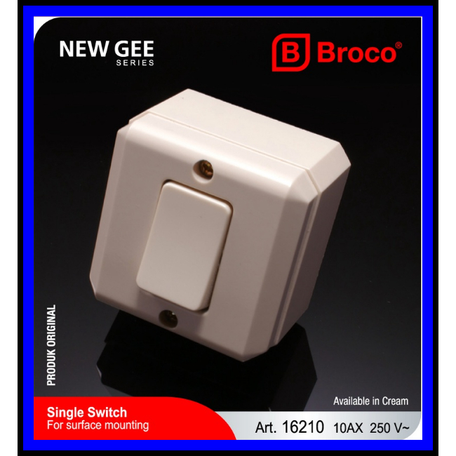 Saklar Outbow Tempel Lampu Engkel 1Tombol Broco