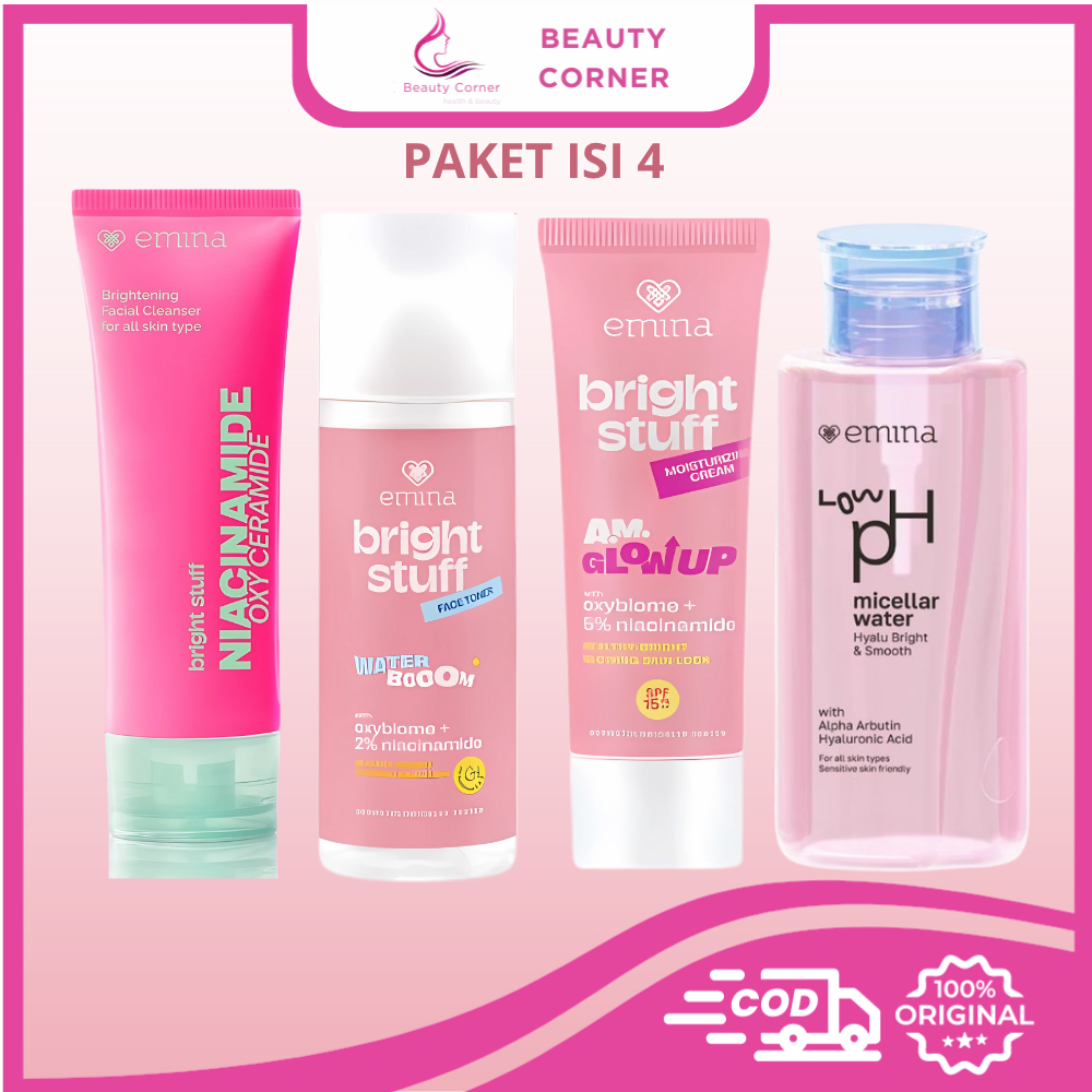 [PAKET ISI 4PCS] Emina Bright Stuff Series