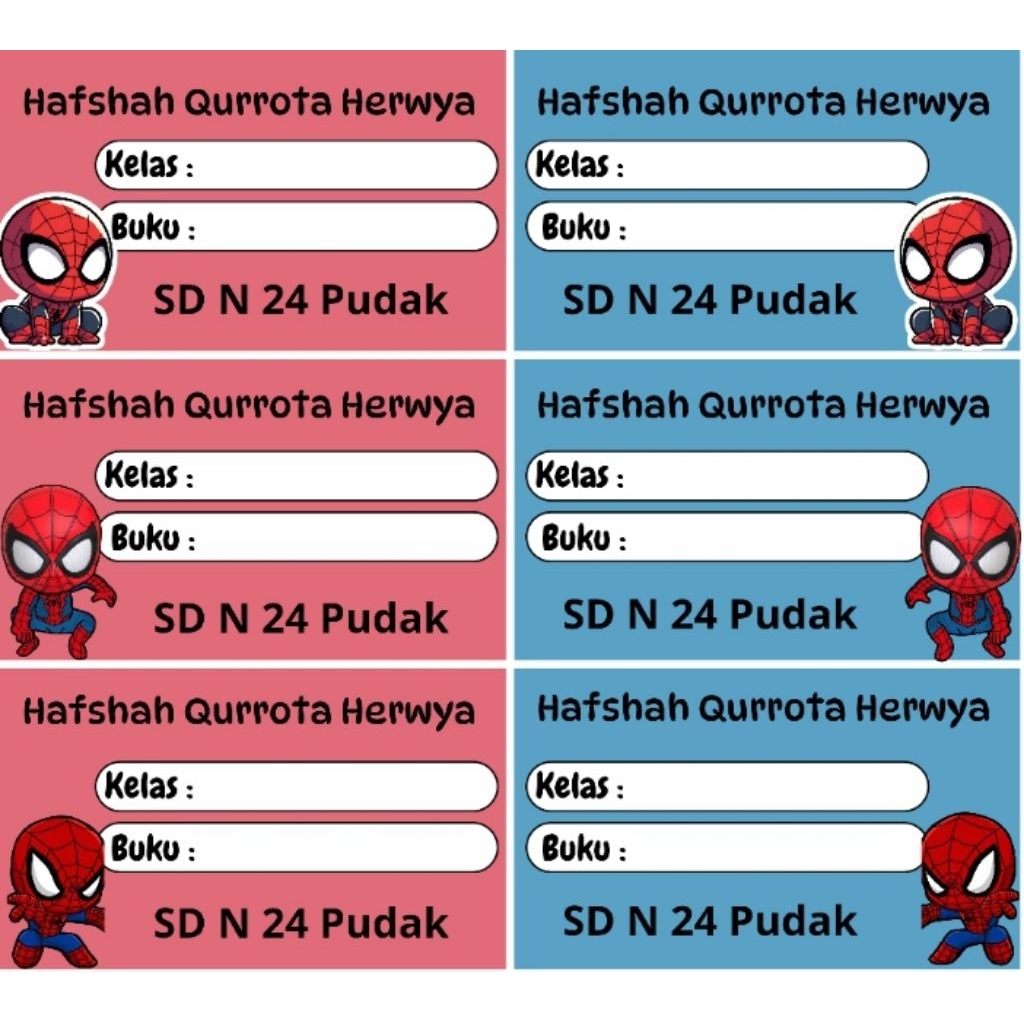 

stiker nama buku sekolah