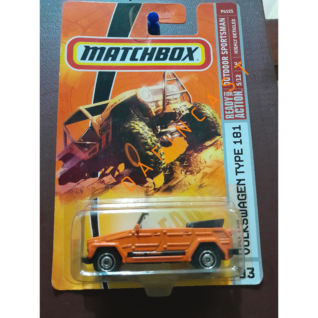Matchbox vw volkswagen type 181 safari orange