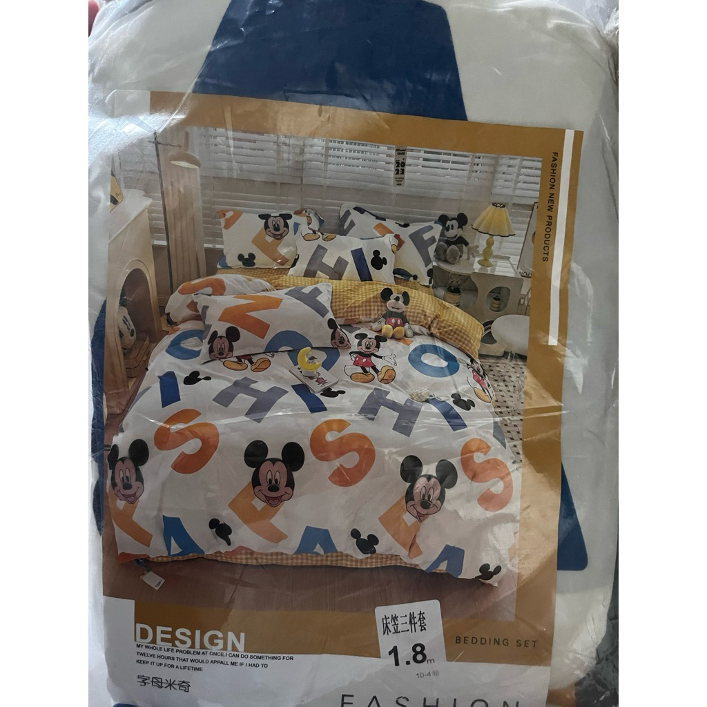 sprei set disney import ukuran 180