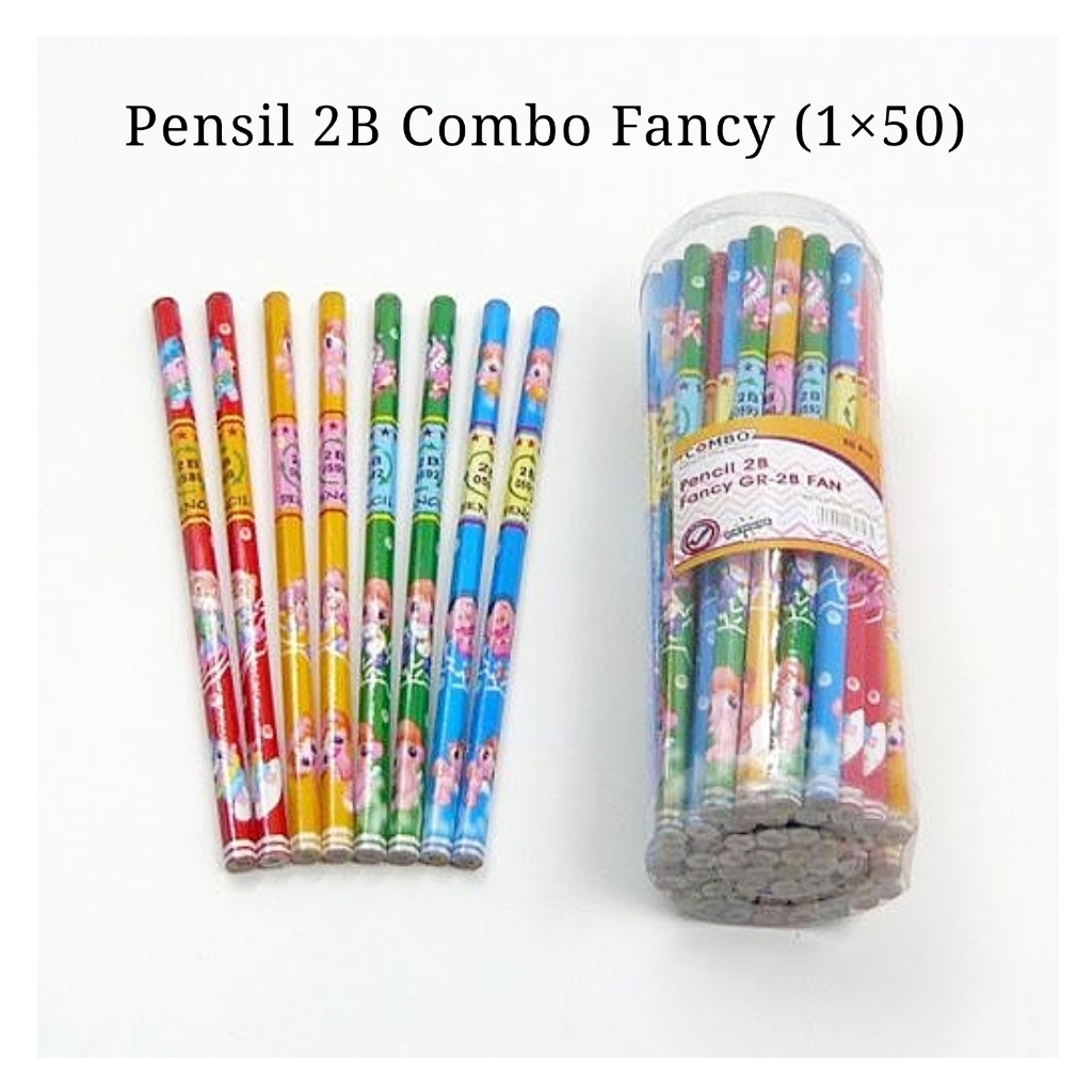 

Pensil 2b fancy karakter combo{1x50)tabung