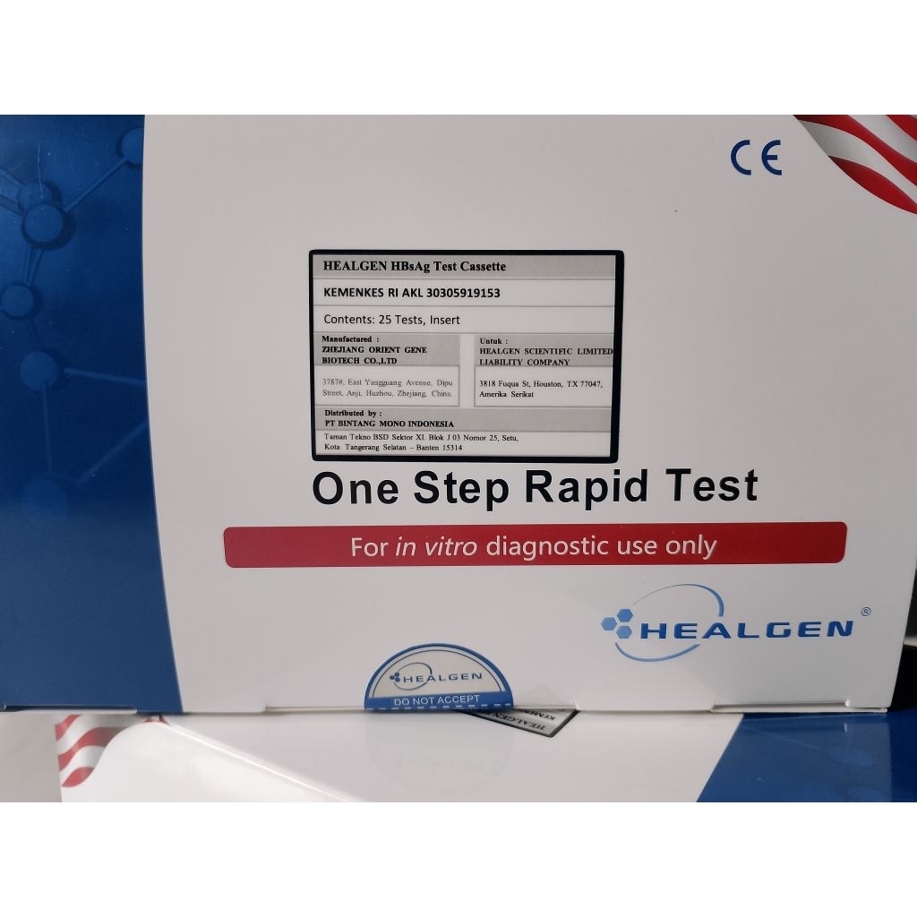 Alat test HBsAg Rapid test cassatte HEALGEN
