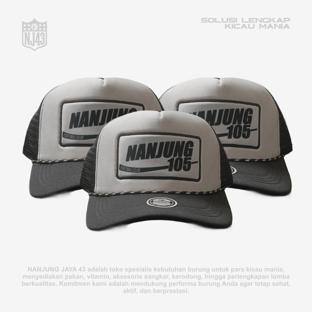 topi jaring trucker nanjung jaya 105 original ebod jaya