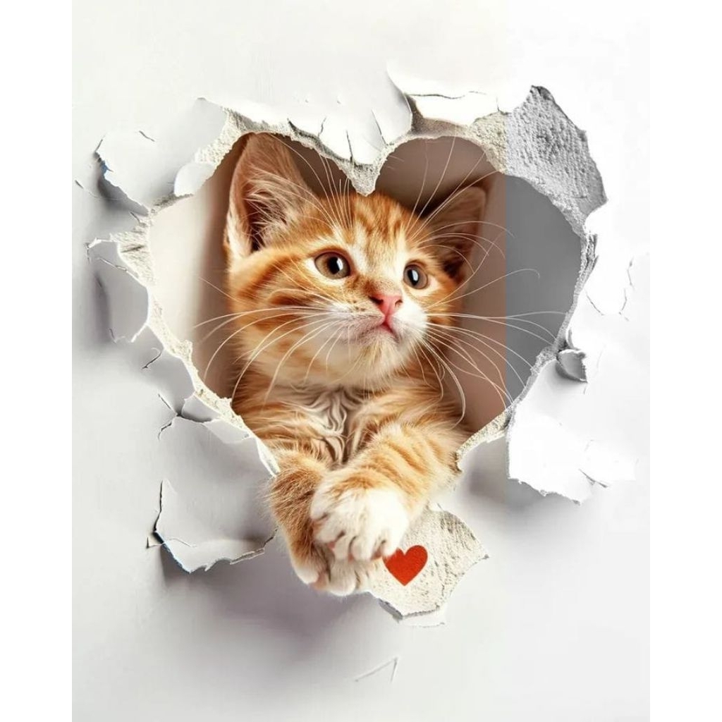 

stiker 3D kucing lucu, stiker print sudah cutting, size 15 x 20 cm, anti air