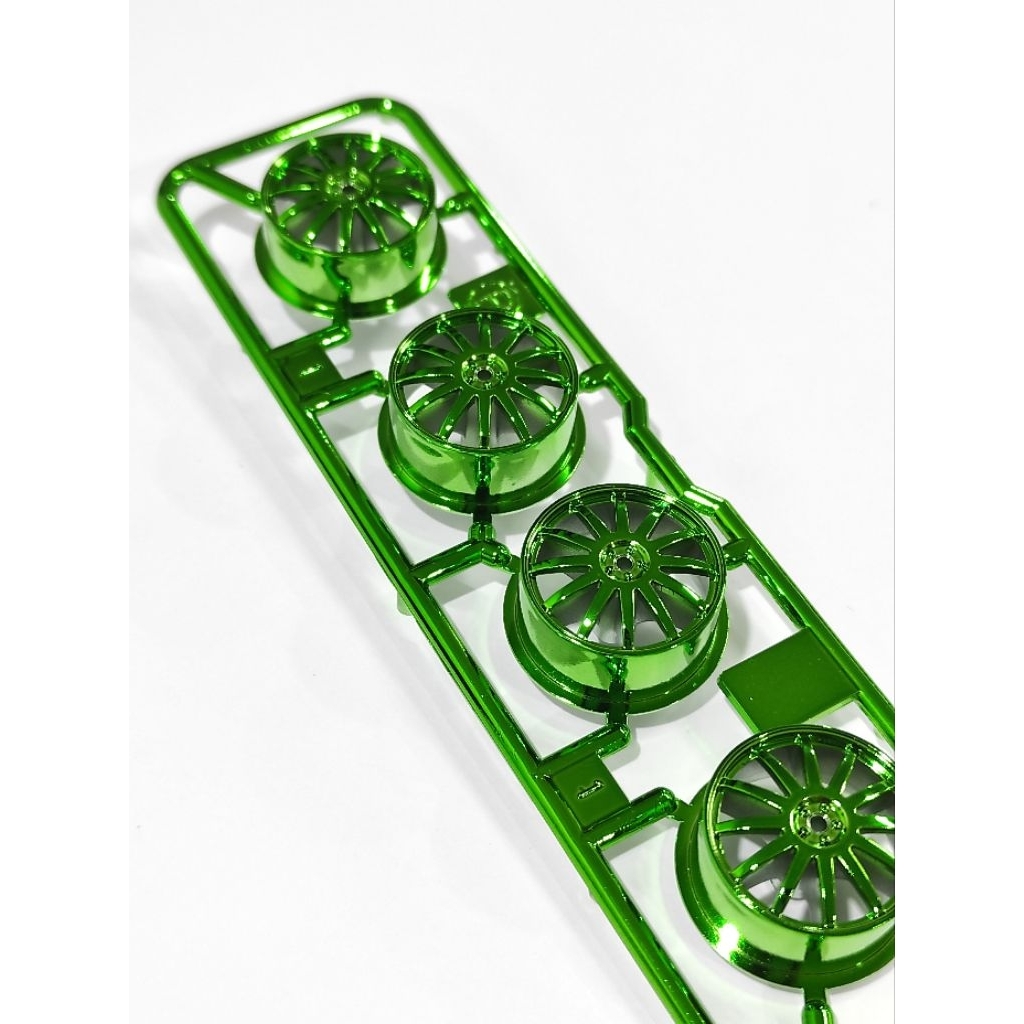 Tamiya Velg Fin Medium Green Plated Loose Part Ori