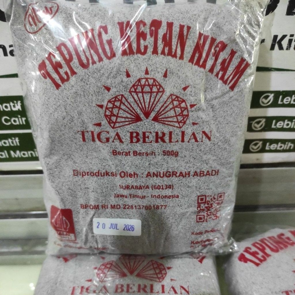 

tepung ketan hitam cap tiga berlian 500gr