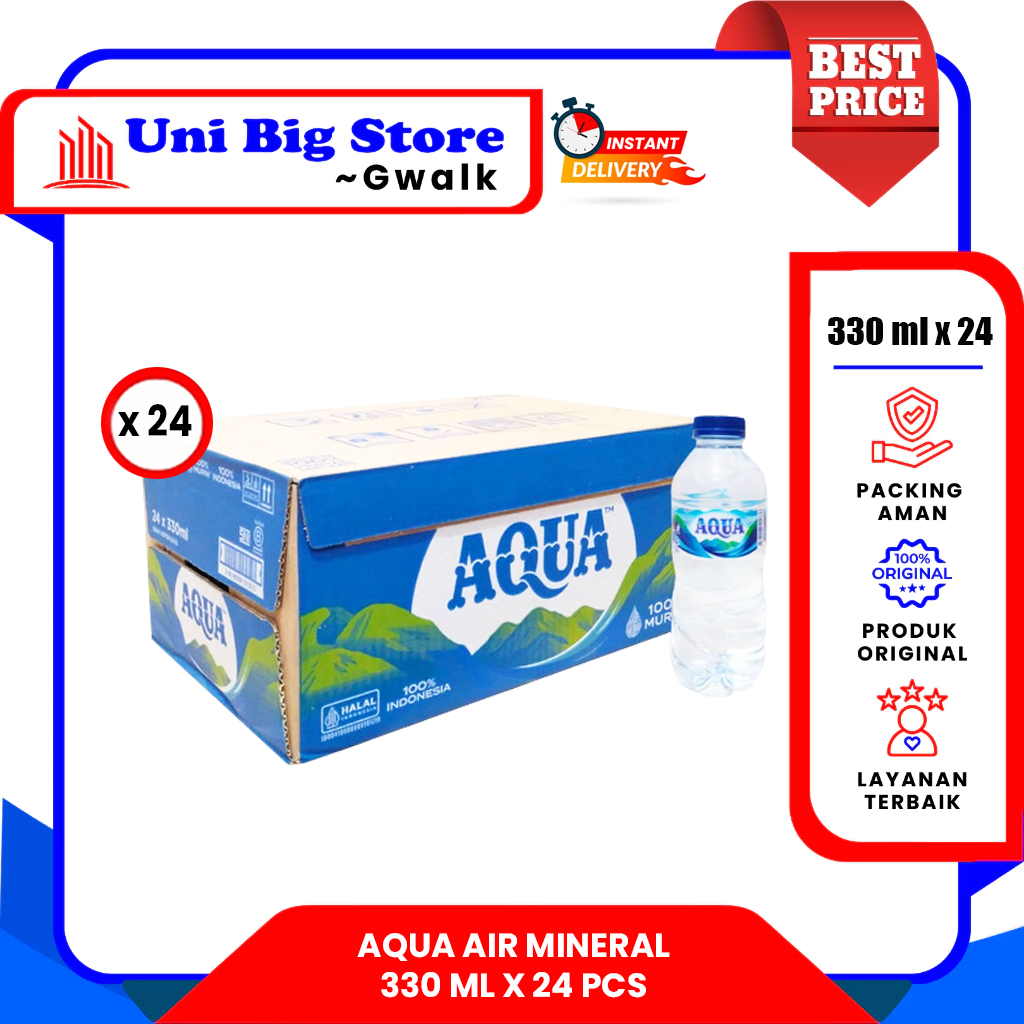 

AQUA AIR MINERAL BOTOL DUS - (330 ml x 24 pcs)