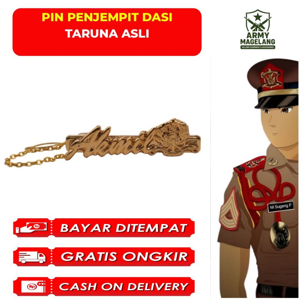 PIN PENJEPIT DASI AKMIL PDH TARUNA ASLI