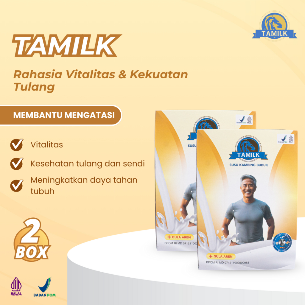 

TAMILK BUNDLING 2 BOX – Susu Kambing Herbal Bubuk Menambah Vitalitas Kekuatan Tulang dan Sendi