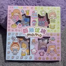 

stiker murah 1 pack isi 100 Lembar / Stiker Momo / Stiker lemari atau kulkas / 1 pack 4 warna