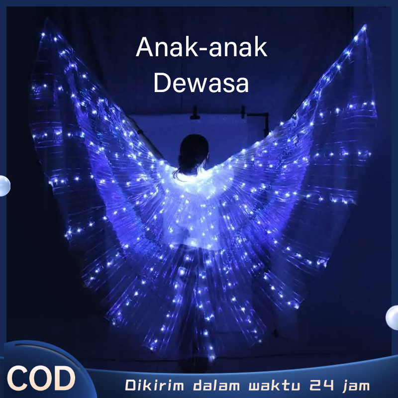 Kostum Sayap Anak Perempuan Sayap Karnaval Anak Sayap Kerub Belly Dance