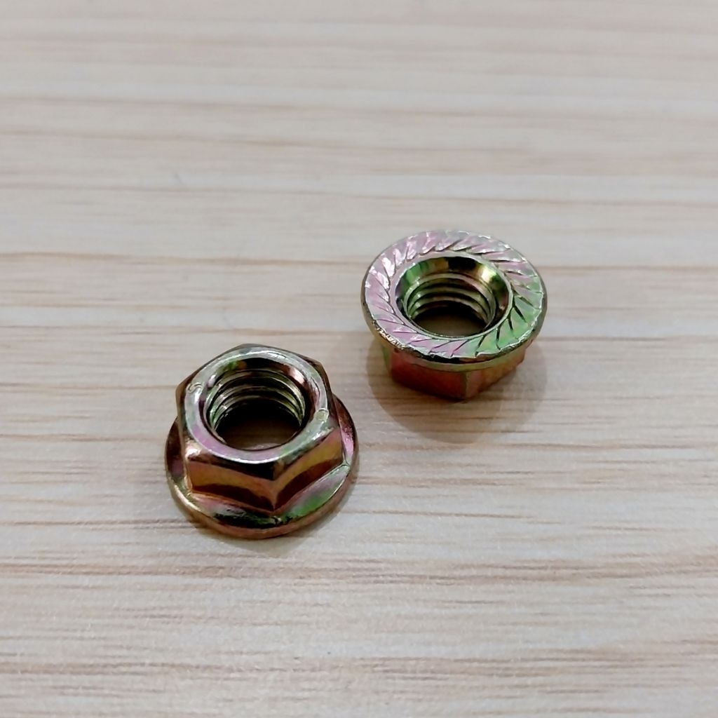 MUR FLANGE NUT M10 M12 M14 MUR SAYAP DRAT HALUS DRAT KASAR DRAT STANDAR MUR TOPI KUNING