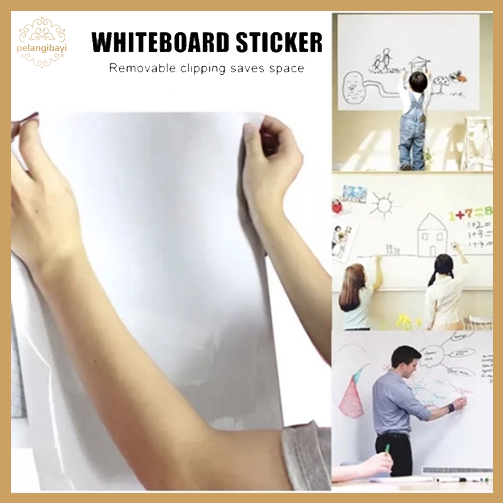 

45*200 cm Whiteboard Sticker Removable Putih Papan Tulis Vinyl Draw Erasable